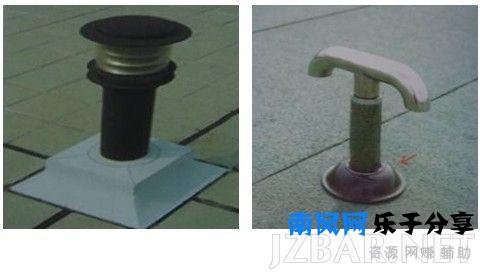 雨水管以及屋面排气管、落水口、披水的做法图解