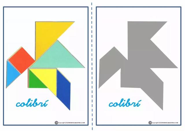 七巧板图片大全(七彩板拼图图片大全)