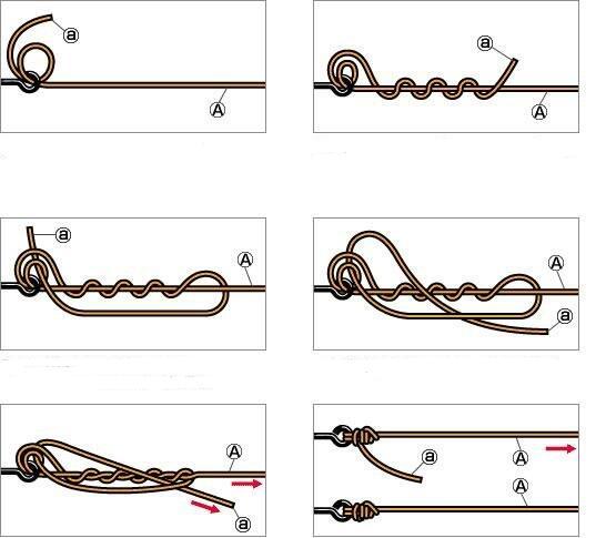 鱼线打结方法图解 鱼线绑在竿稍上图解