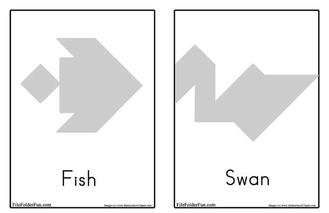 七巧板图片大全(七彩板拼图图片大全)