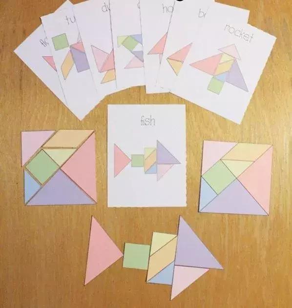 七巧板图片大全(七彩板拼图图片大全)