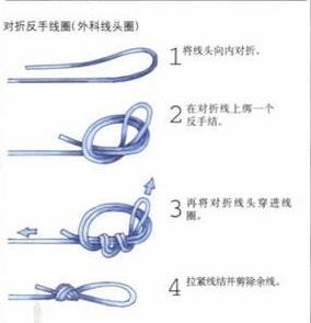 鱼线打结方法图解 鱼线绑在竿稍上图解