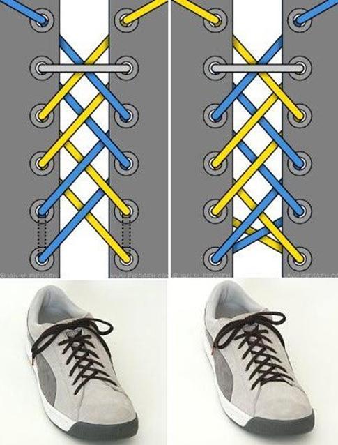 二十四种系鞋带大全(12星座男系鞋带的24方法图解)