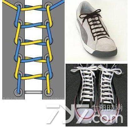 一字鞋带系法慢动作（鞋带一字平行穿法图解）
