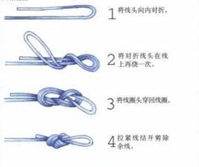 鱼线打结方法图解 鱼线绑在竿稍上图解